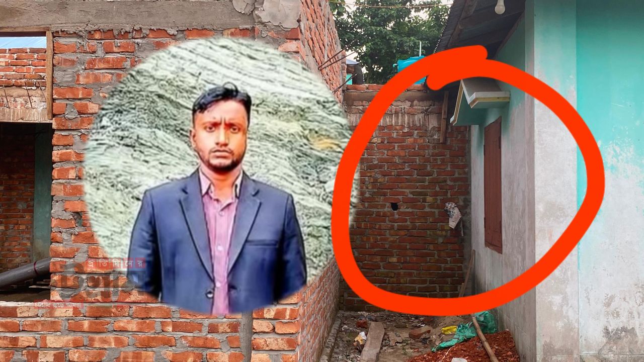 দাঁতমারায় ভাইয়ের বিরুদ্ধে দেয়াল দিয়ে রাস্তা বন্ধ ও ঘর দখলের অভিযোগ