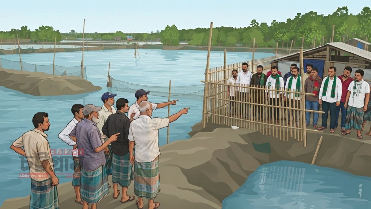 আশেক উল্লাহর স্ত্রী ও ফুফাতো ভাইয়ের চিংড়ি ঘের দখলে নিতে নীল নকশা